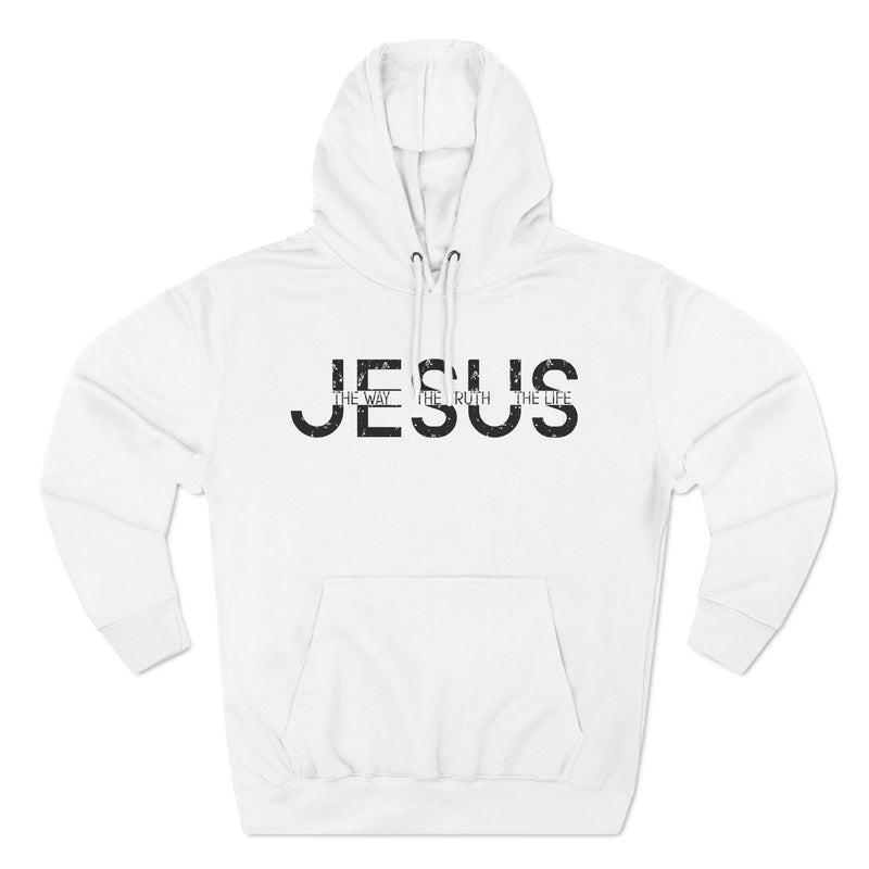 Religious Christian Three-Panel Fleece Hoodie, Bible Quote Sweatshirt, Christian Apparel, Religious Gift, Jesus Hoodie, Christian Clothing