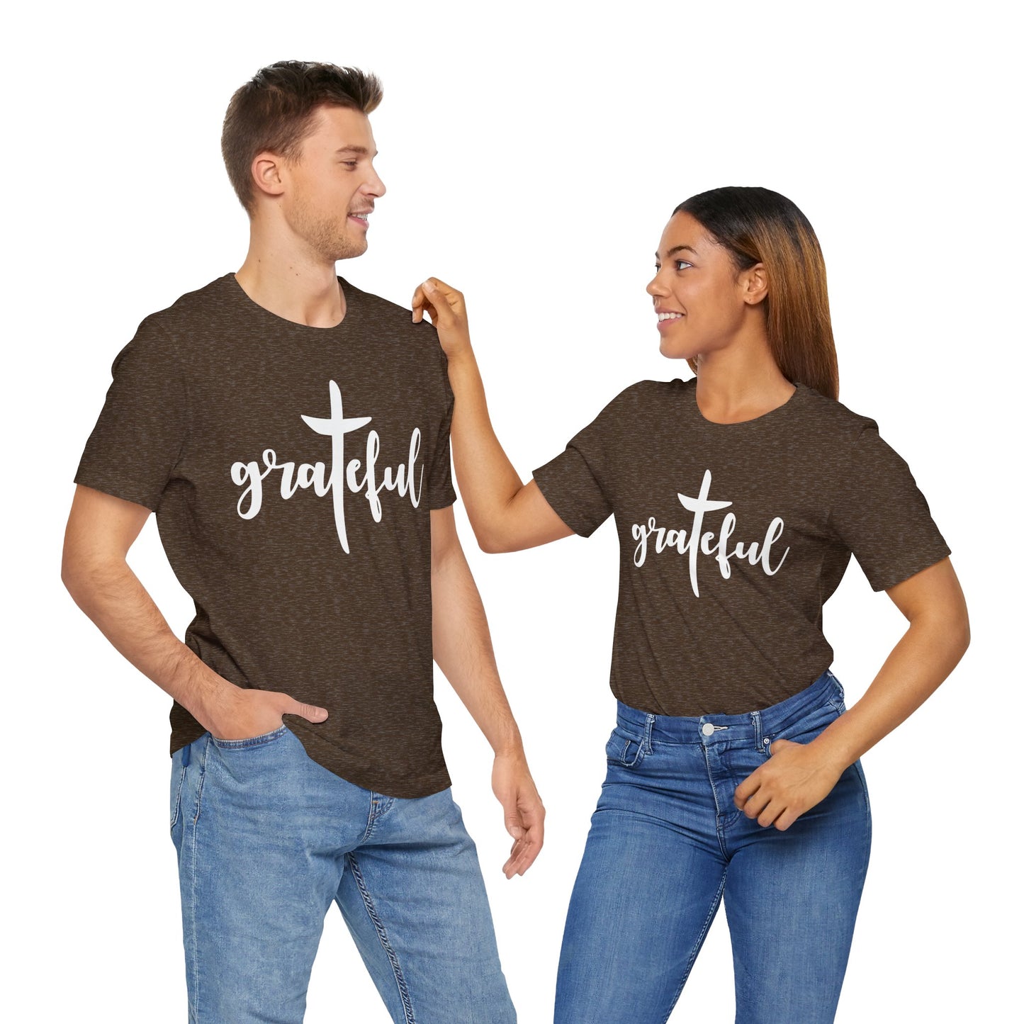 Grateful Cross Unisex Tee, Religious Shirt, Christian T-Shirt, Faith Apparel, Inspirational Top