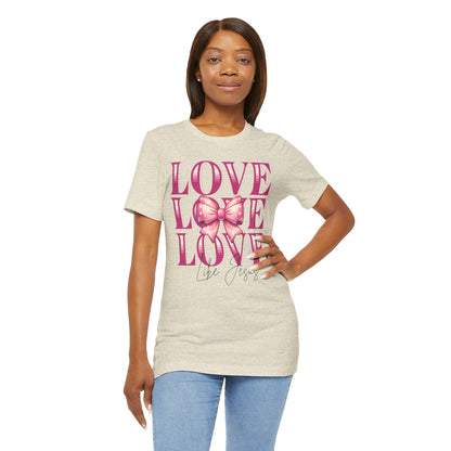 Love Like Jesus Tee, Cute Christian Shirt, Inspirational Tee, Gift for Her, Faith-Based Fashion, Summer Outfit