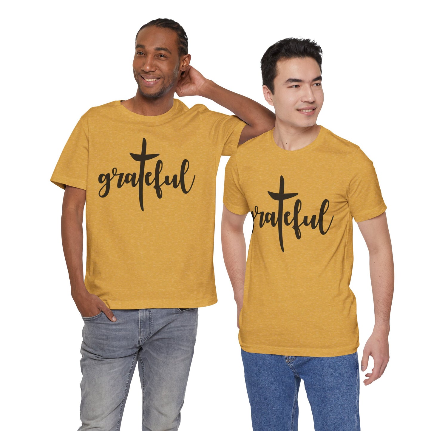 Grateful Cross Unisex Tee, Religious Shirt, Christian T-Shirt, Faith Apparel, Inspirational Top