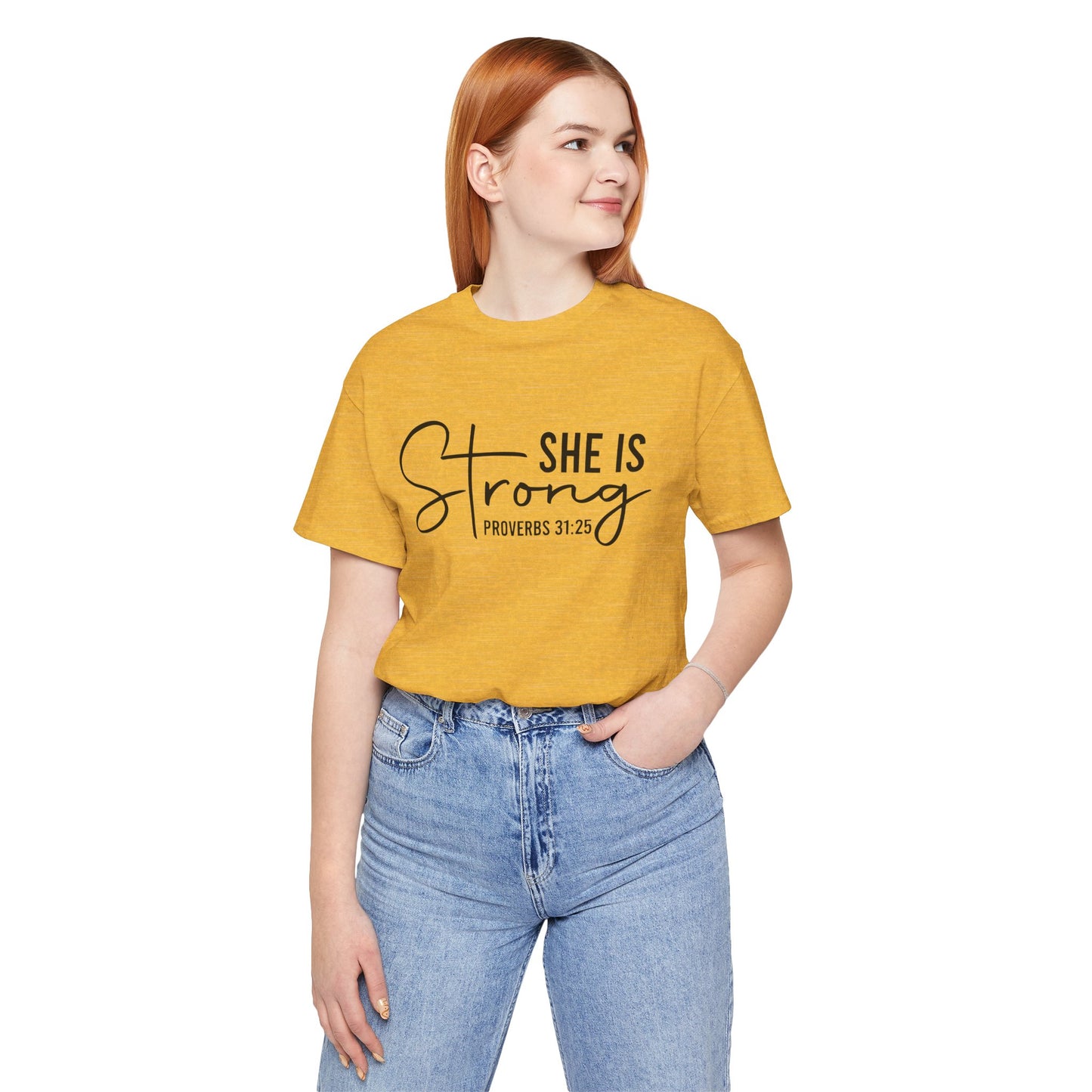 She is Strong Unisex Tee, Empowering Tshirt, Feminist Shirt, Inspirational Top, Gender Neutral Apparel