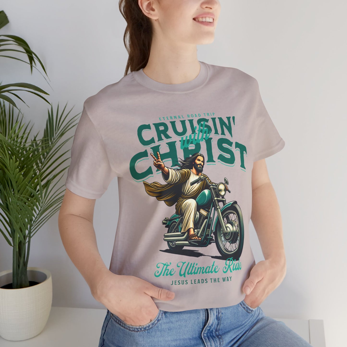 Christian Unisex Tee - Cruisin' with Christ Design