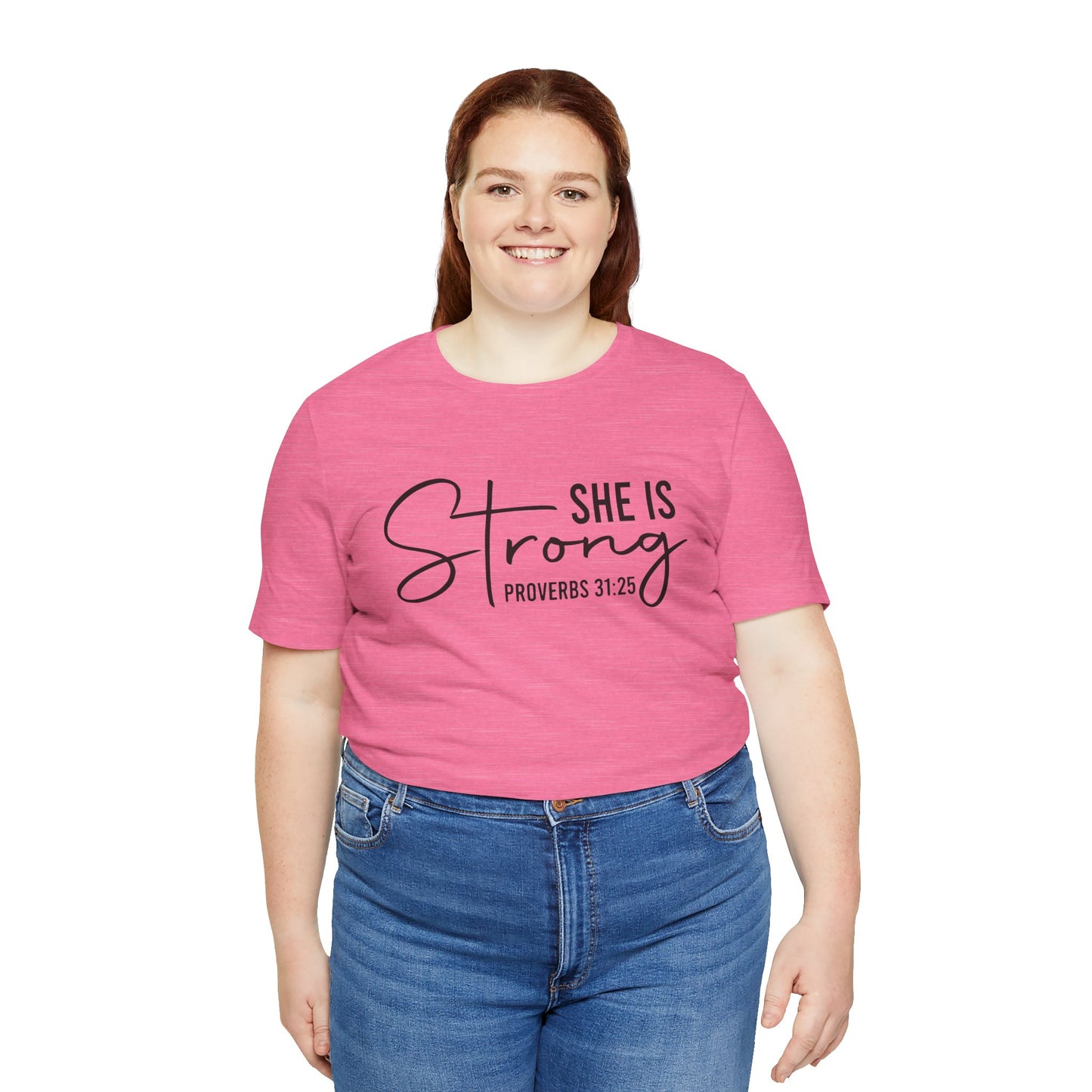 She is Strong Unisex Tee, Empowering Tshirt, Feminist Shirt, Inspirational Top, Gender Neutral Apparel