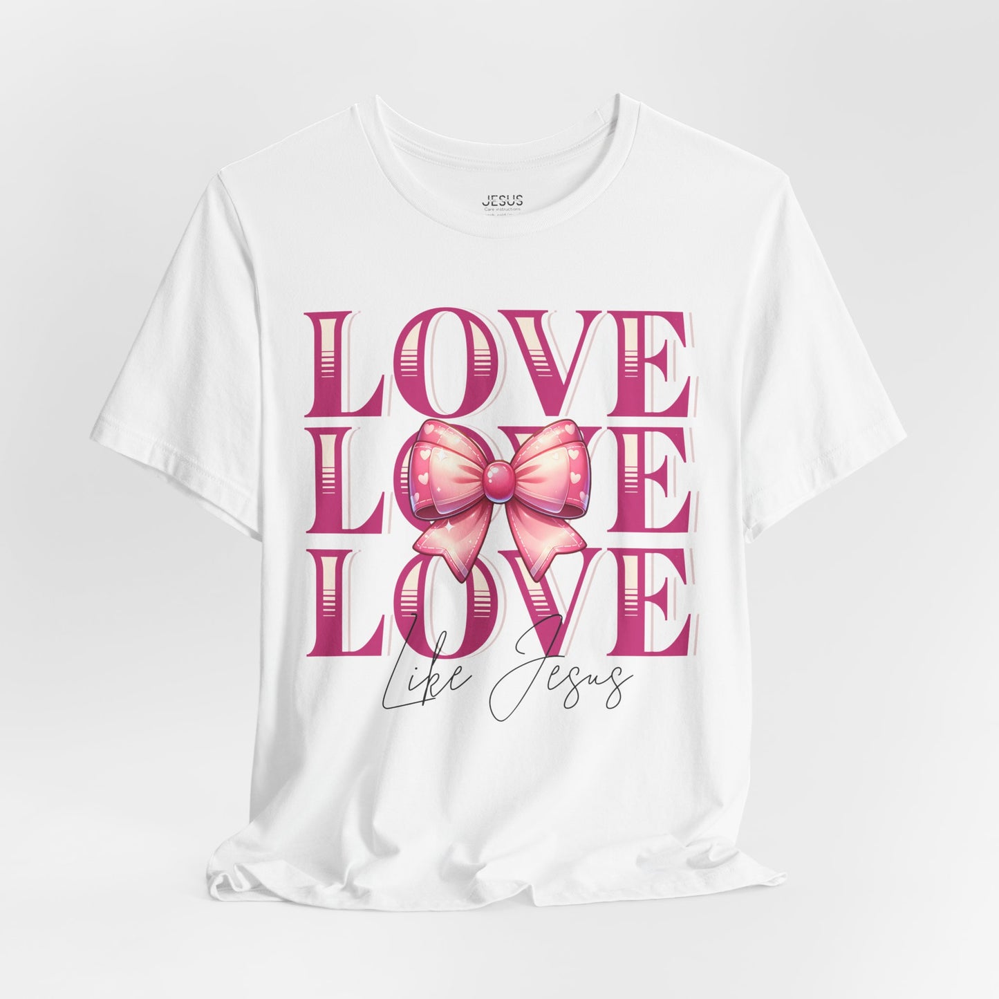 Love Like Jesus Tee, Cute Christian Shirt, Inspirational Tee, Gift for Her, Faith-Based Fashion, Summer Outfit