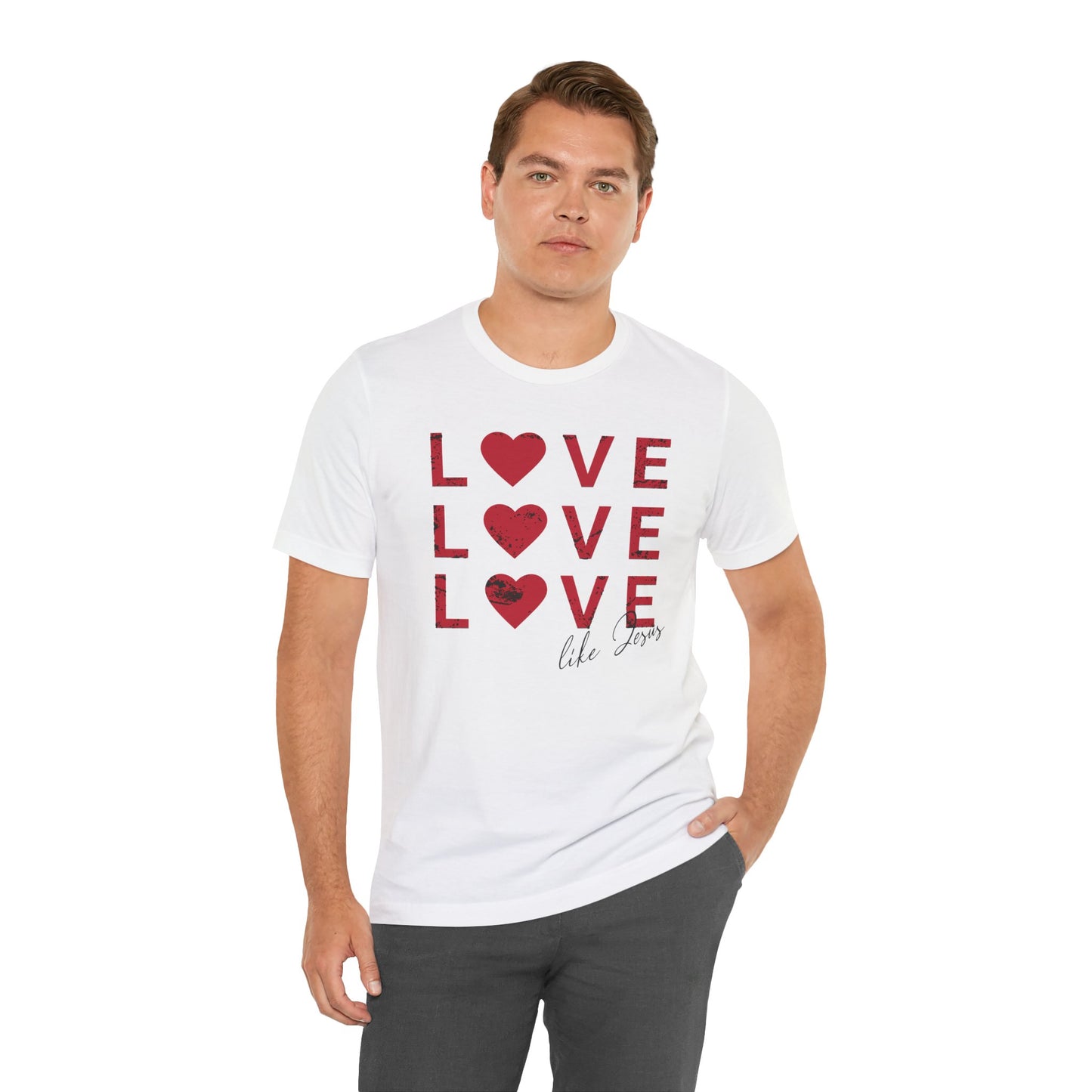 Love Like Jesus T-Shirt, Faith-Based Apparel, Christian Clothing, Inspirational Tee, Gift for Believers