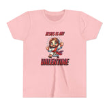 Jesus Is My Valentine Youth Tee, Cute Christian Shirt, Valentine's Day Gift, Kids Graphic Tee, Religious Youth Apparel