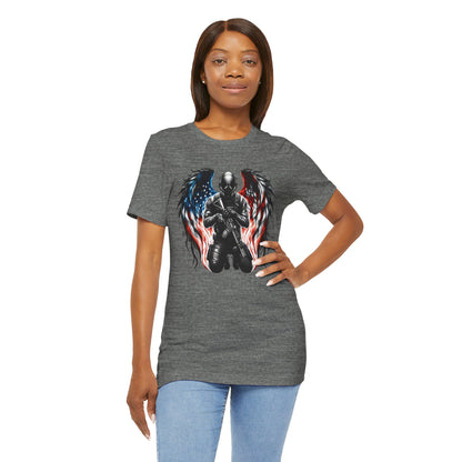 Patriotic Soldier with Angel Tee