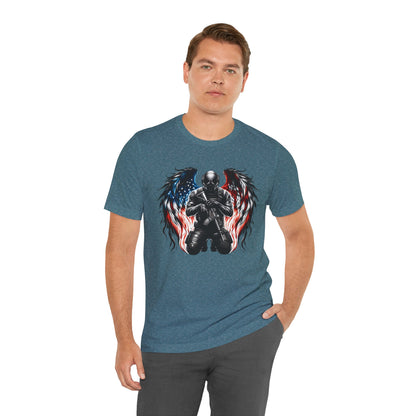 Patriotic Soldier with Angel Tee