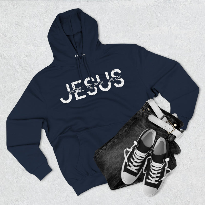 Religious Christian Three-Panel Fleece Hoodie, Bible Quote Sweatshirt, Christian Apparel, Religious Gift, Jesus Hoodie, Christian Clothing
