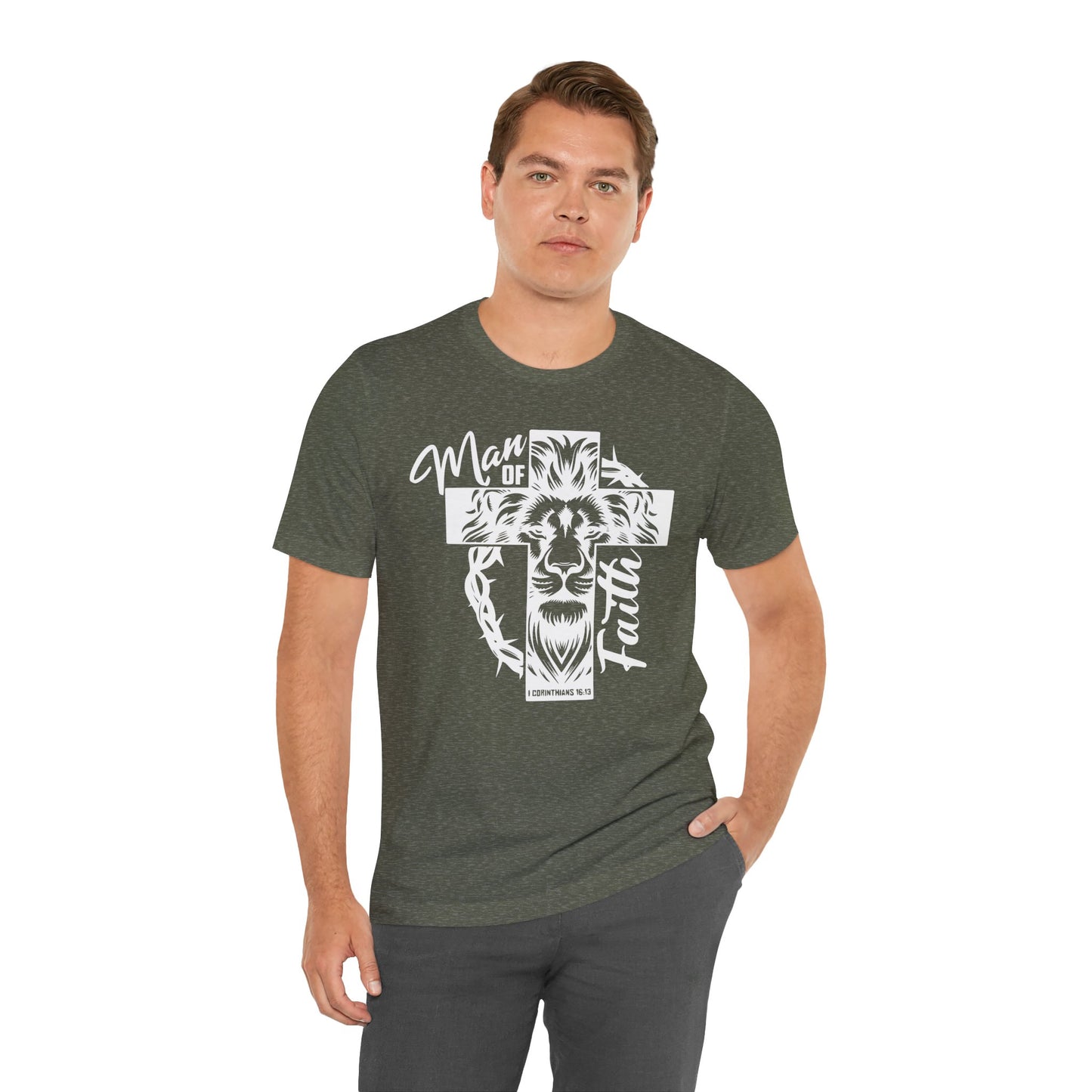 Man of Faith Unisex Jersey Short Sleeve Tee