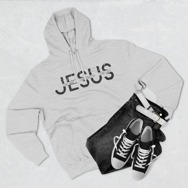 Religious Christian Three-Panel Fleece Hoodie, Bible Quote Sweatshirt, Christian Apparel, Religious Gift, Jesus Hoodie, Christian Clothing