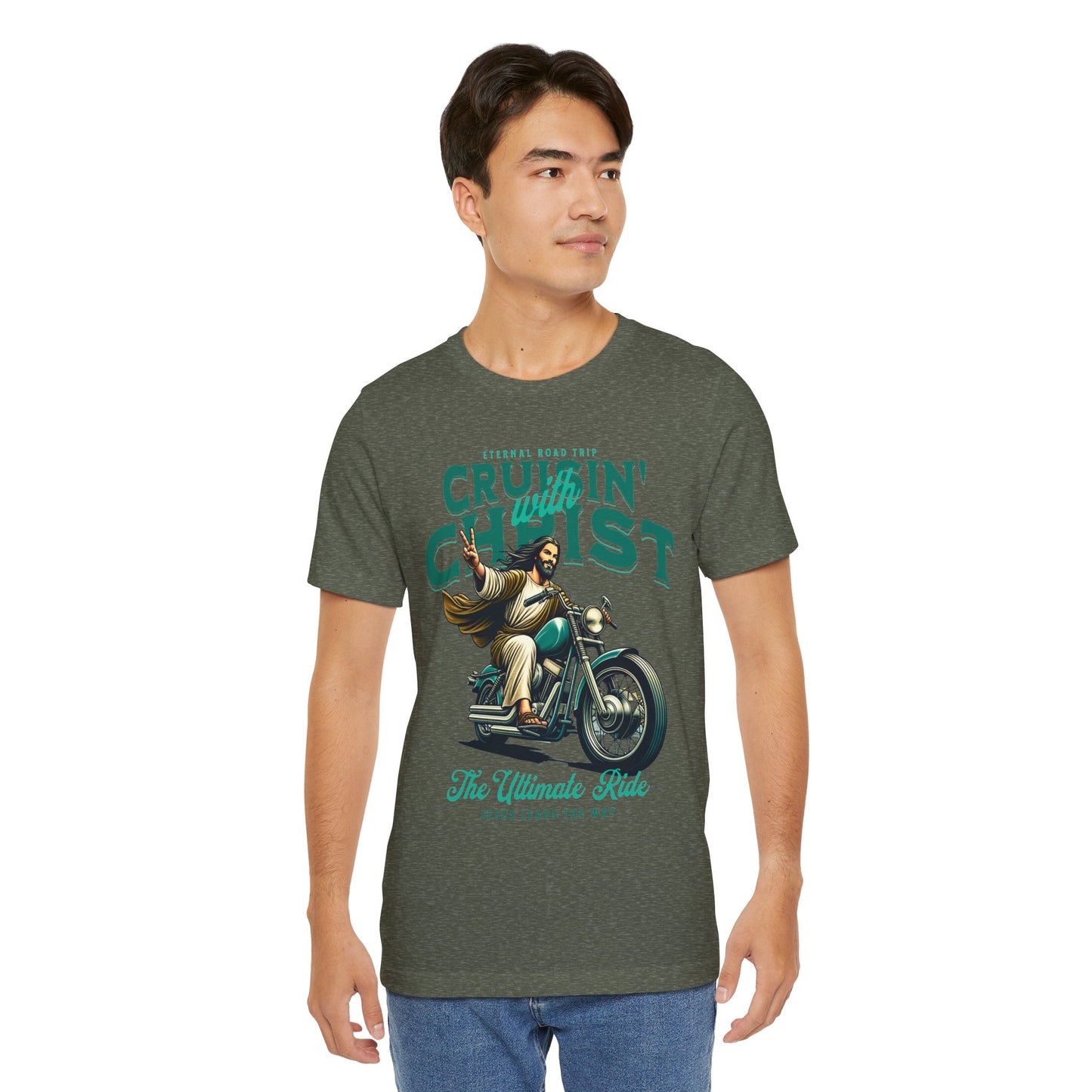 Christian Unisex Tee - Cruisin' with Christ Design