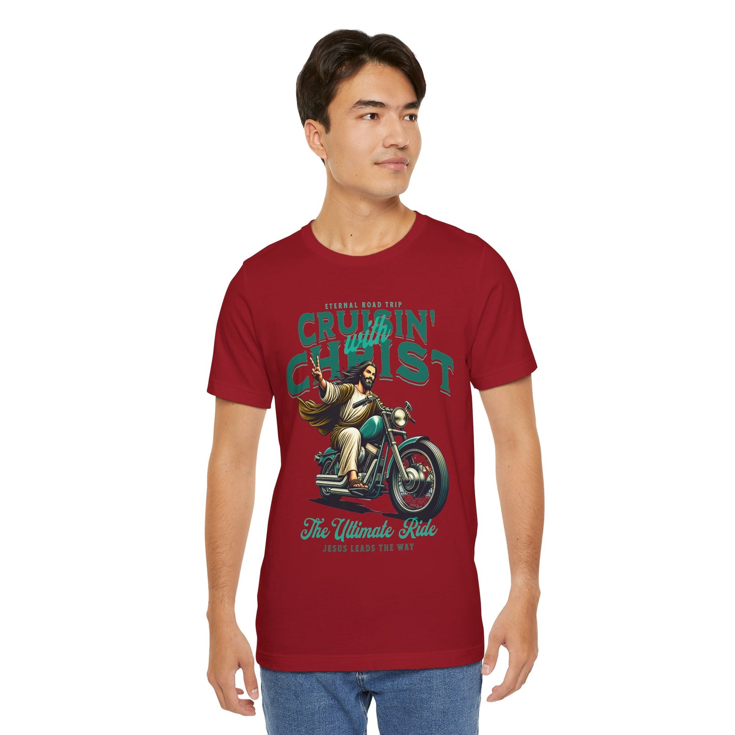 Christian Unisex Tee - Cruisin' with Christ Design