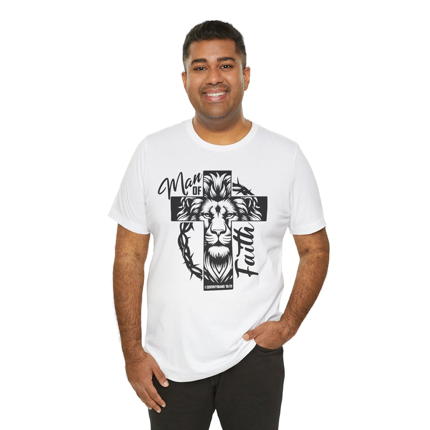 Man of Faith Unisex Jersey Short Sleeve Tee