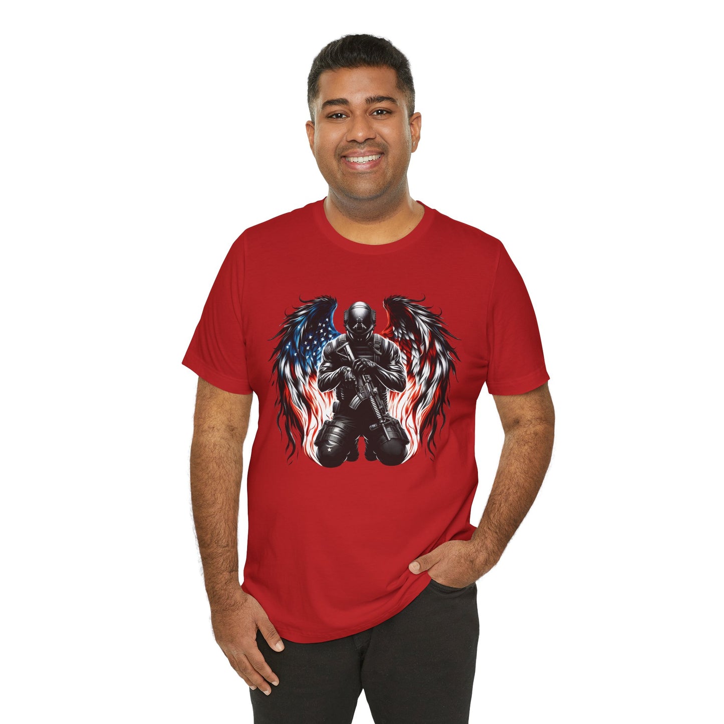 Patriotic Soldier with Angel Tee