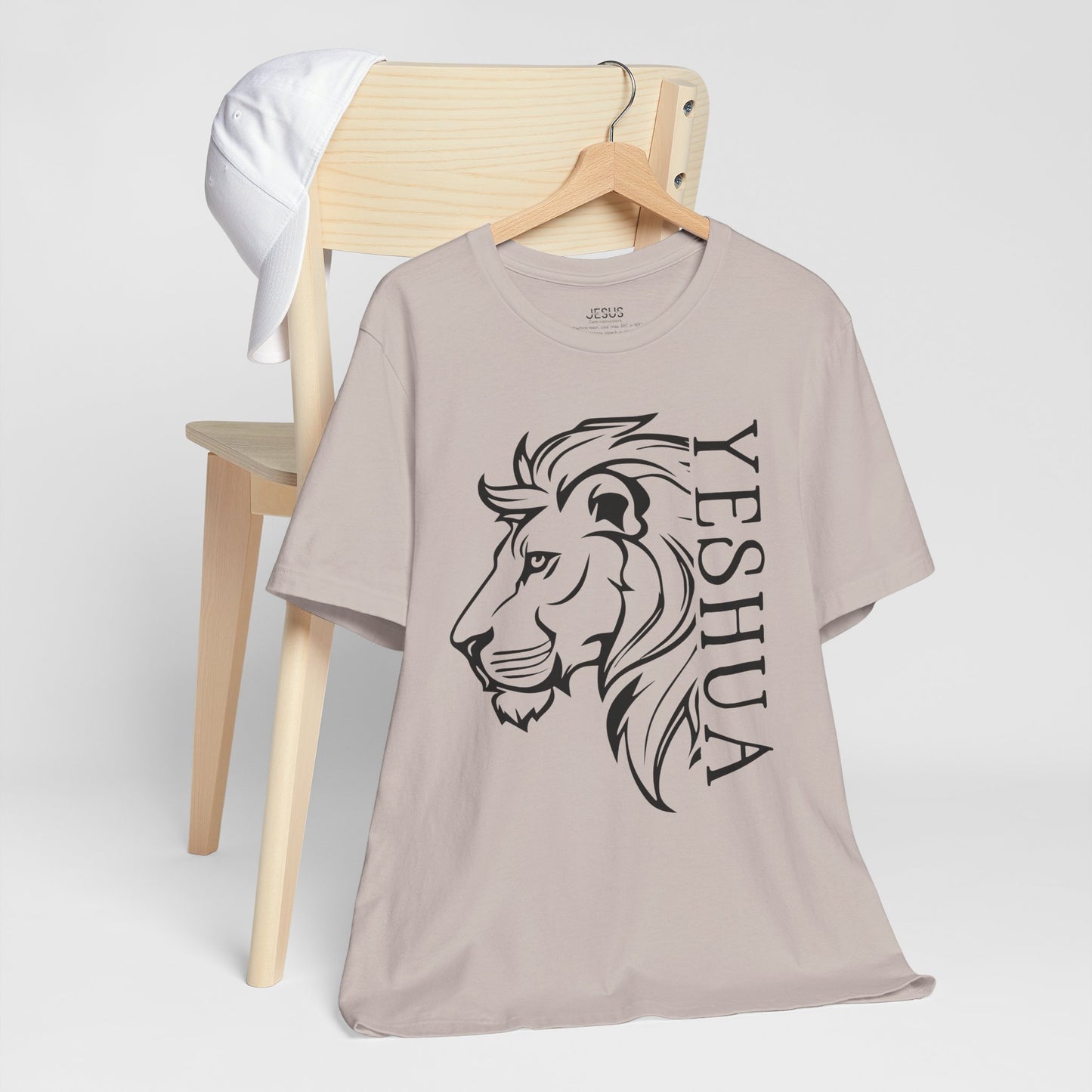 Yeshua Lion Tee Unisex Jersey Short Sleeve Tshirt, Hebraic Messianic Christian Apparel, Lion of Judah Shirt, Religious Graphic Tee, Biblical