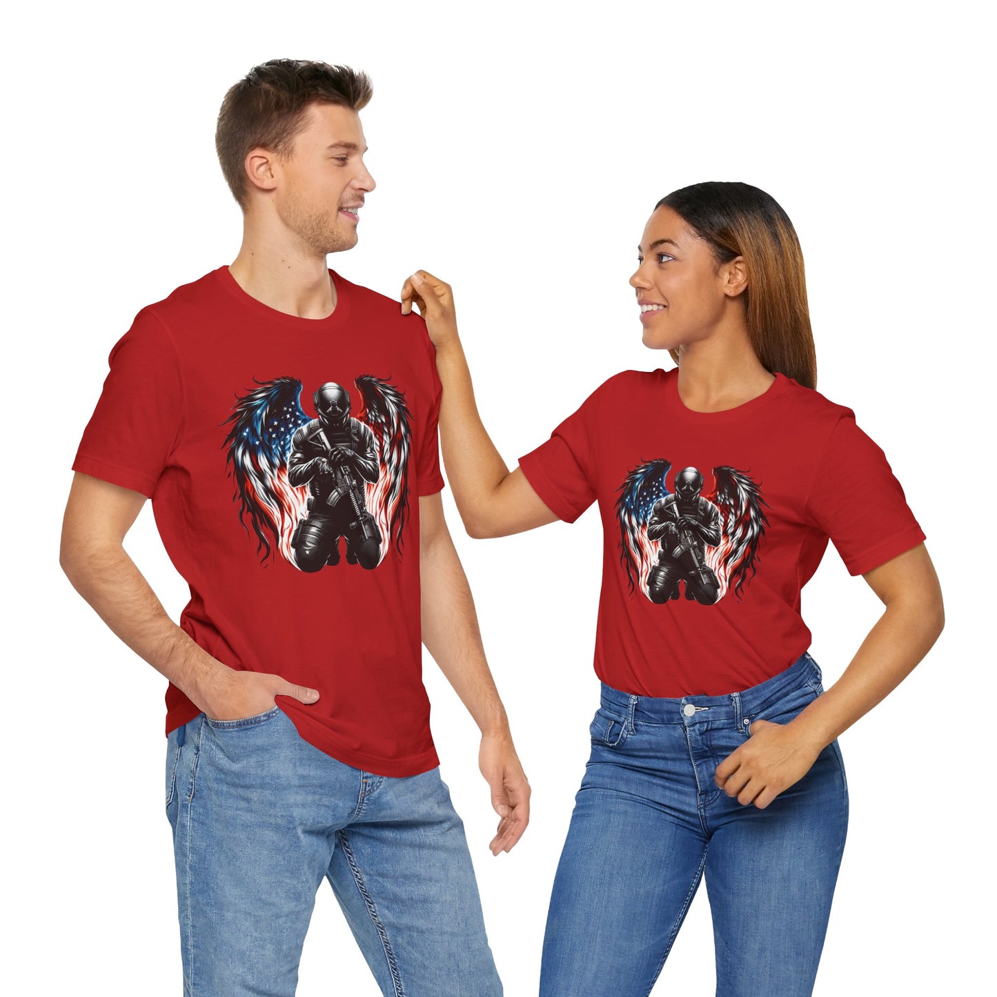 Patriotic Soldier with Angel Tee