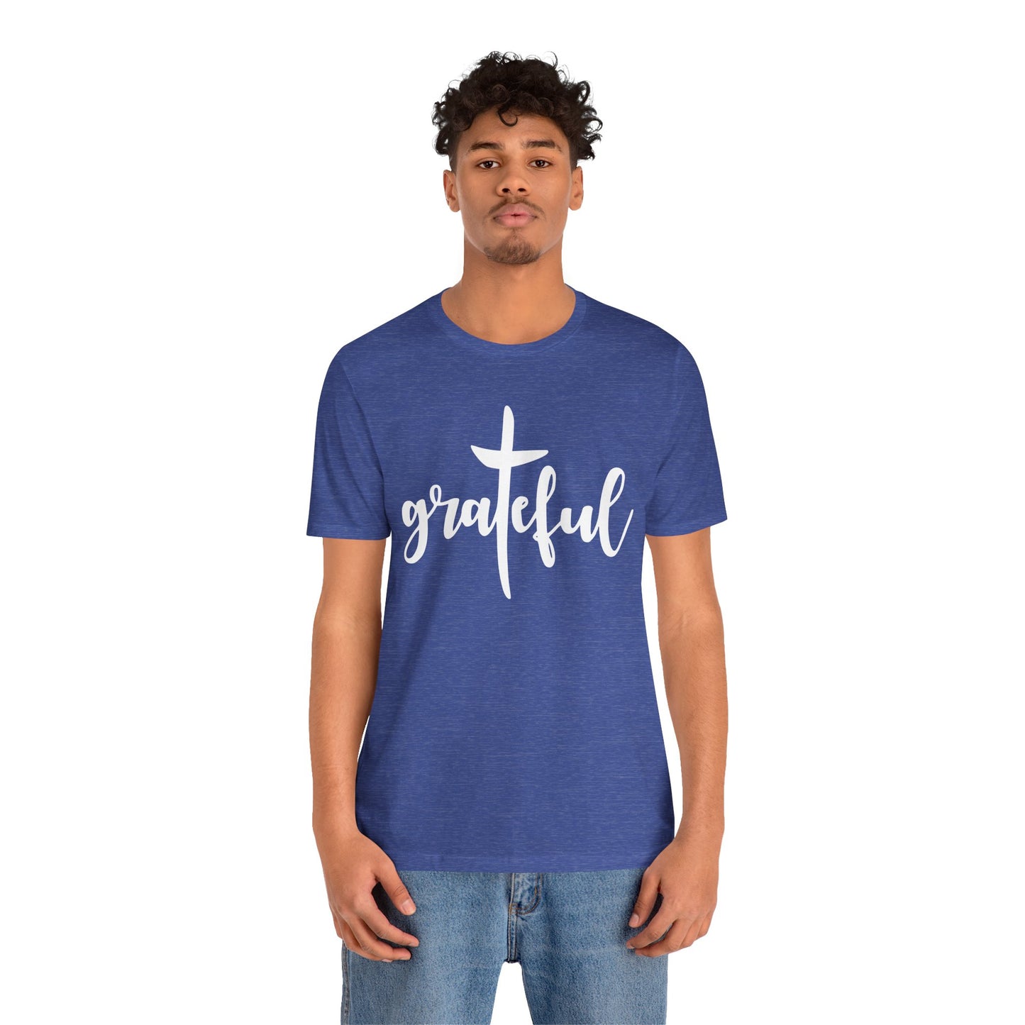 Grateful Cross Unisex Tee, Religious Shirt, Christian T-Shirt, Faith Apparel, Inspirational Top