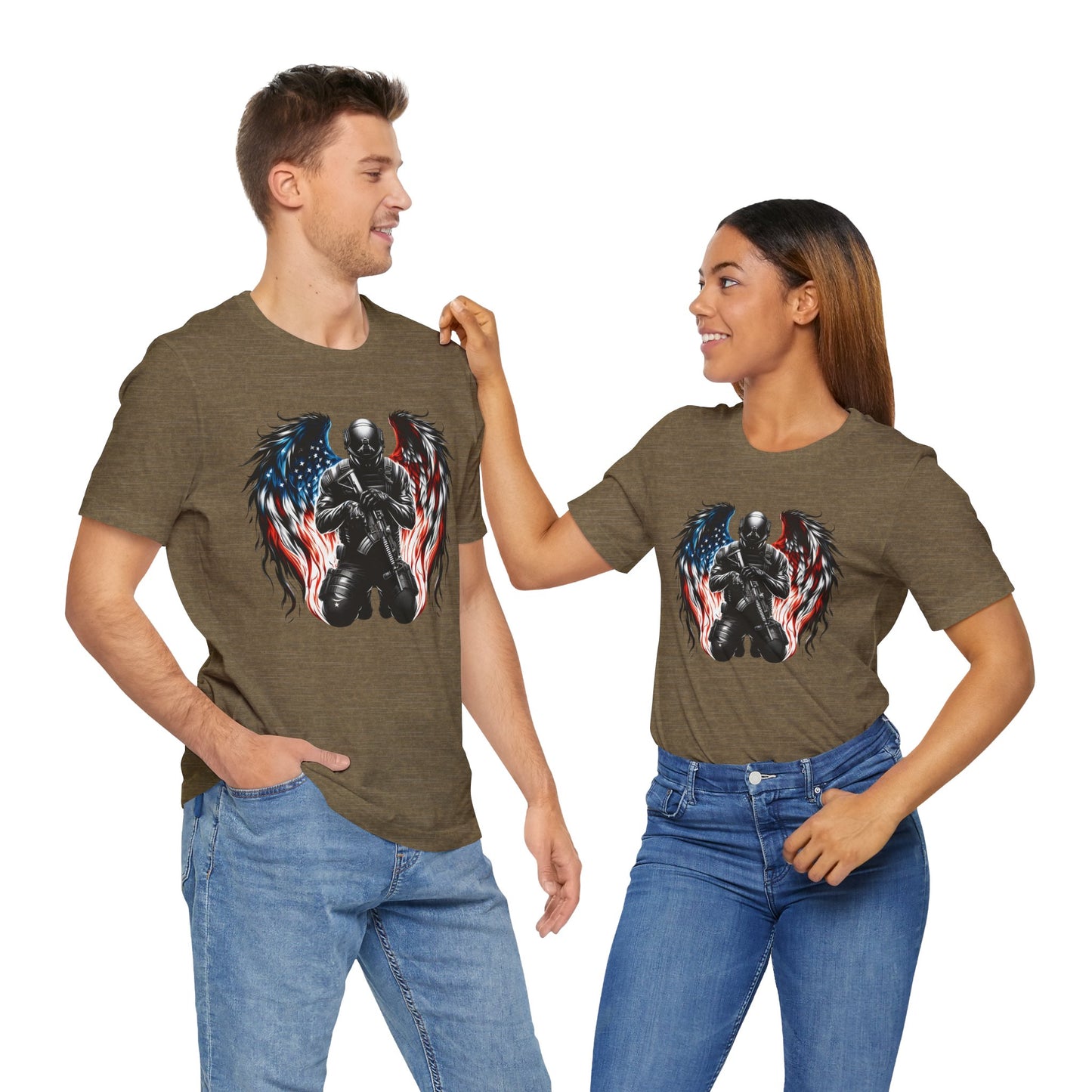 Patriotic Soldier with Angel Tee