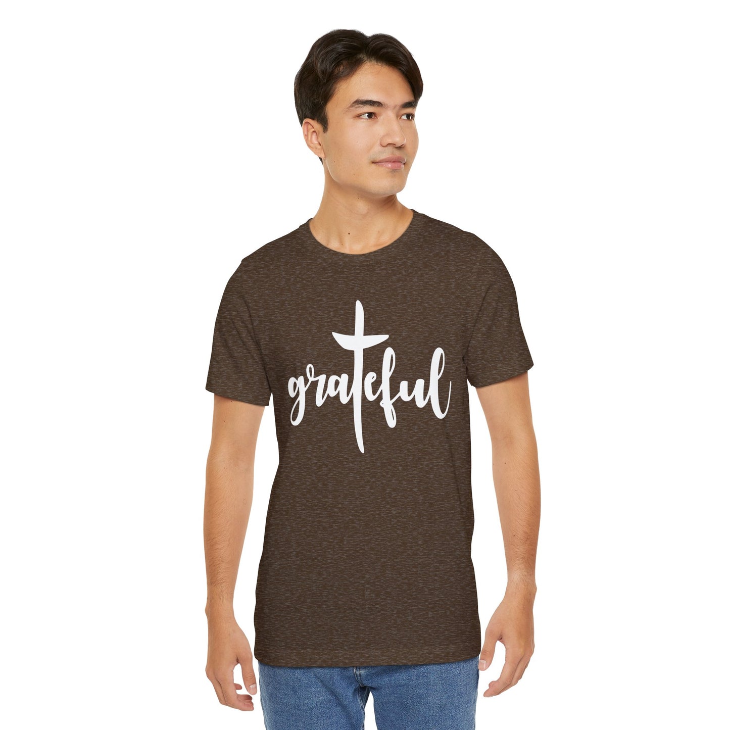 Grateful Cross Unisex Tee, Religious Shirt, Christian T-Shirt, Faith Apparel, Inspirational Top