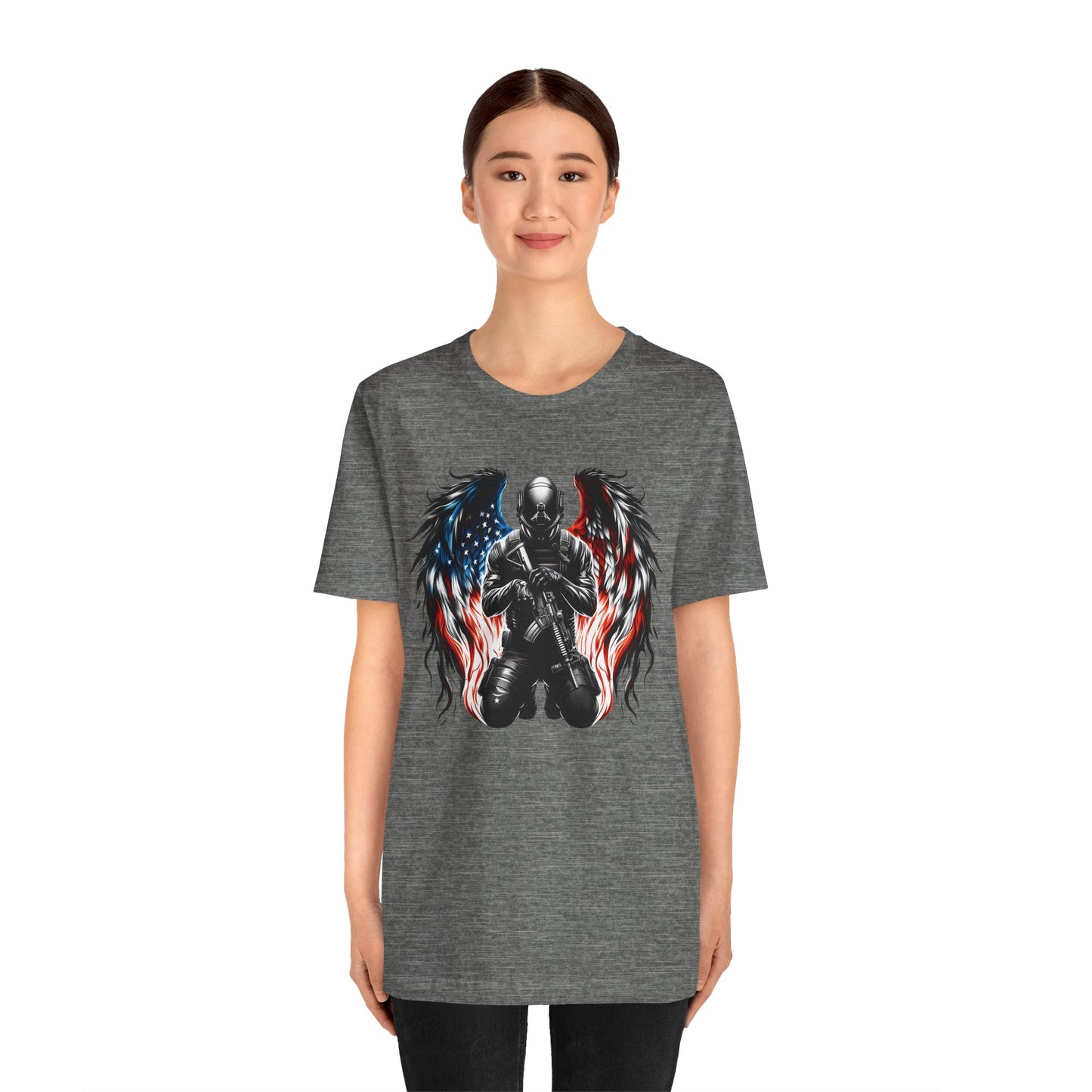 Patriotic Soldier with Angel Tee