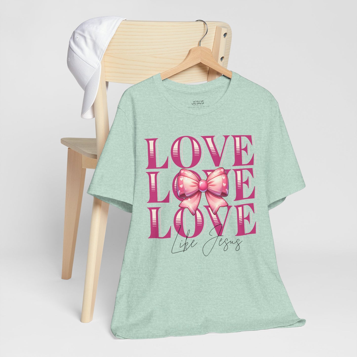 Love Like Jesus Tee, Cute Christian Shirt, Inspirational Tee, Gift for Her, Faith-Based Fashion, Summer Outfit