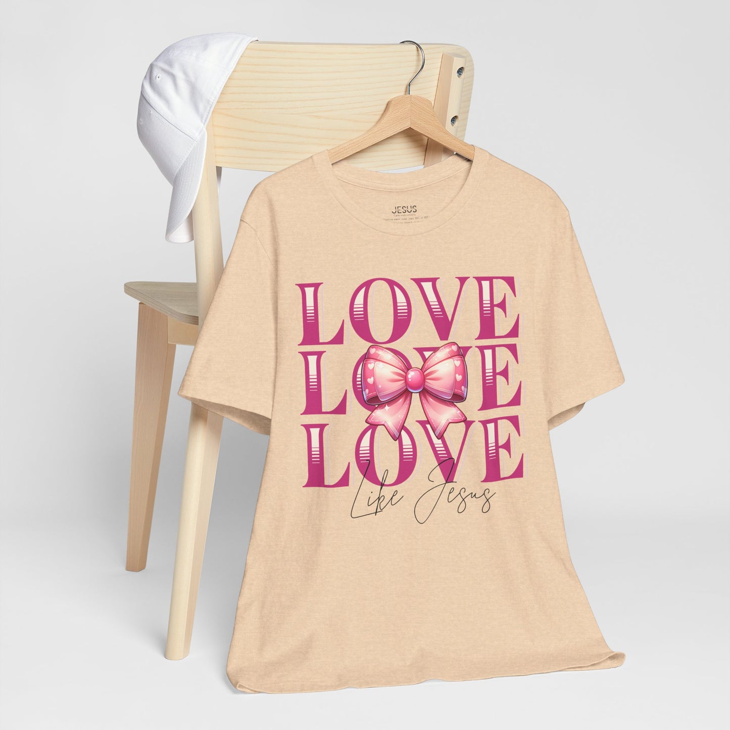 Love Like Jesus Tee, Cute Christian Shirt, Inspirational Tee, Gift for Her, Faith-Based Fashion, Summer Outfit