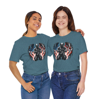 Patriotic Soldier with Angel Tee