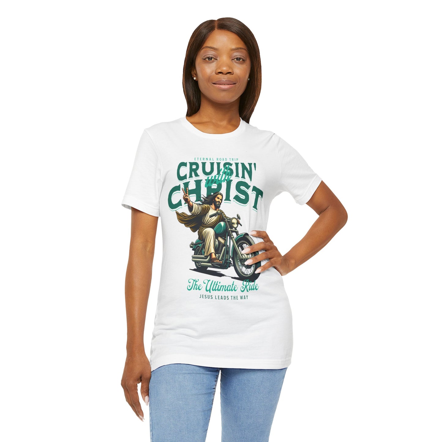 Christian Unisex Tee - Cruisin' with Christ Design