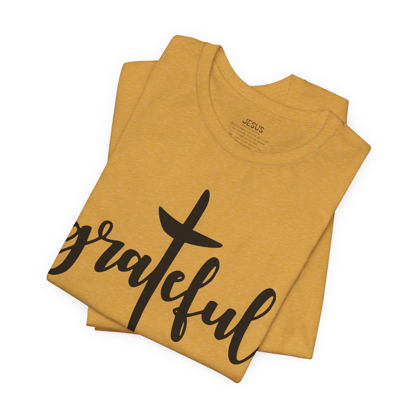 Grateful Cross Unisex Tee, Religious Shirt, Christian T-Shirt, Faith Apparel, Inspirational Top