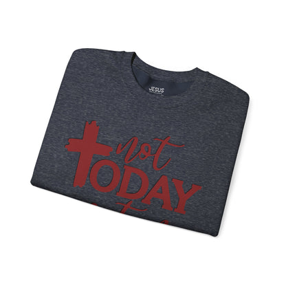 Sweatshirt, Not Today Satan, Anti-Satan, Funny Crewneck, Unisex Graphic Jumper, Gift for Him Her, Sarcastic Apparel