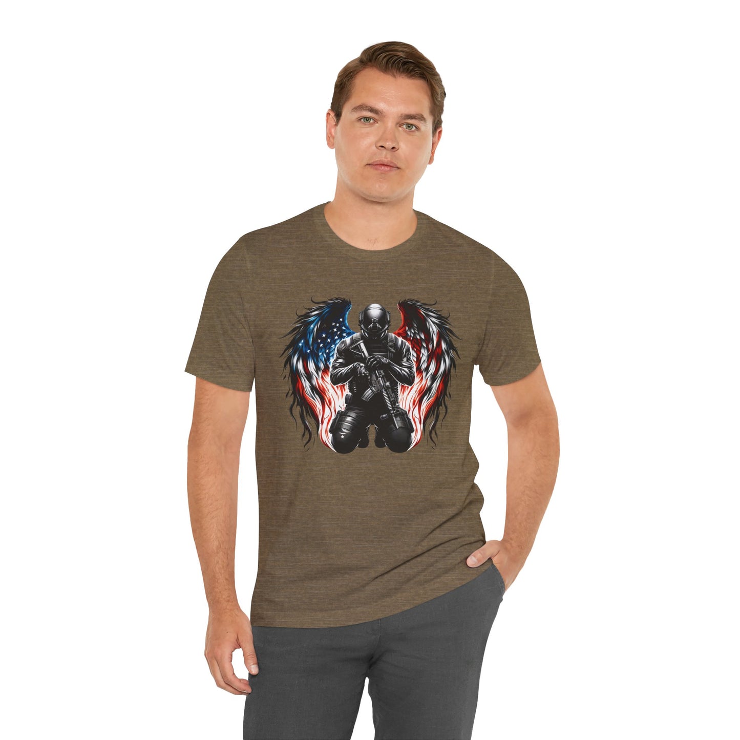 Patriotic Soldier with Angel Tee