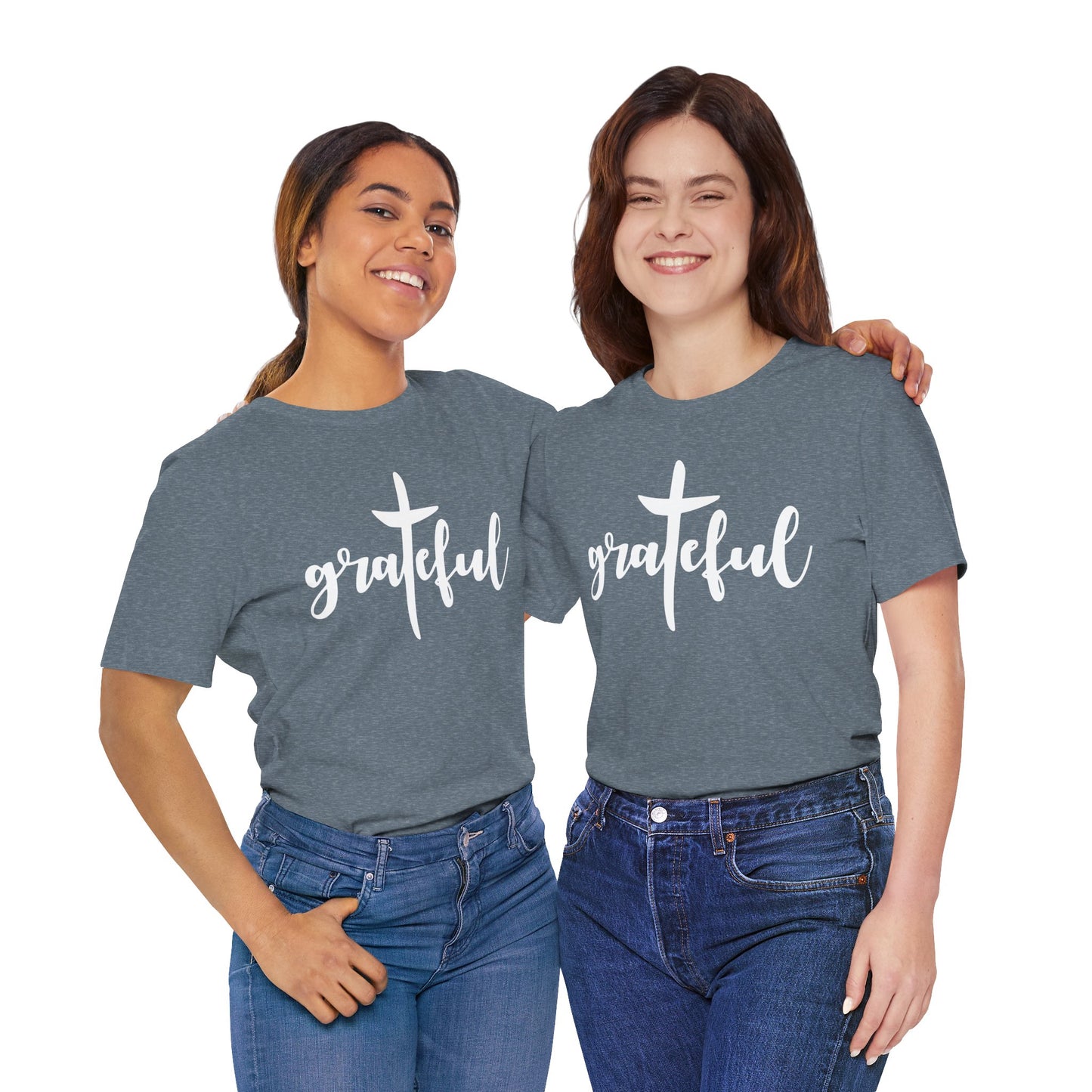 Grateful Cross Unisex Tee, Religious Shirt, Christian T-Shirt, Faith Apparel, Inspirational Top