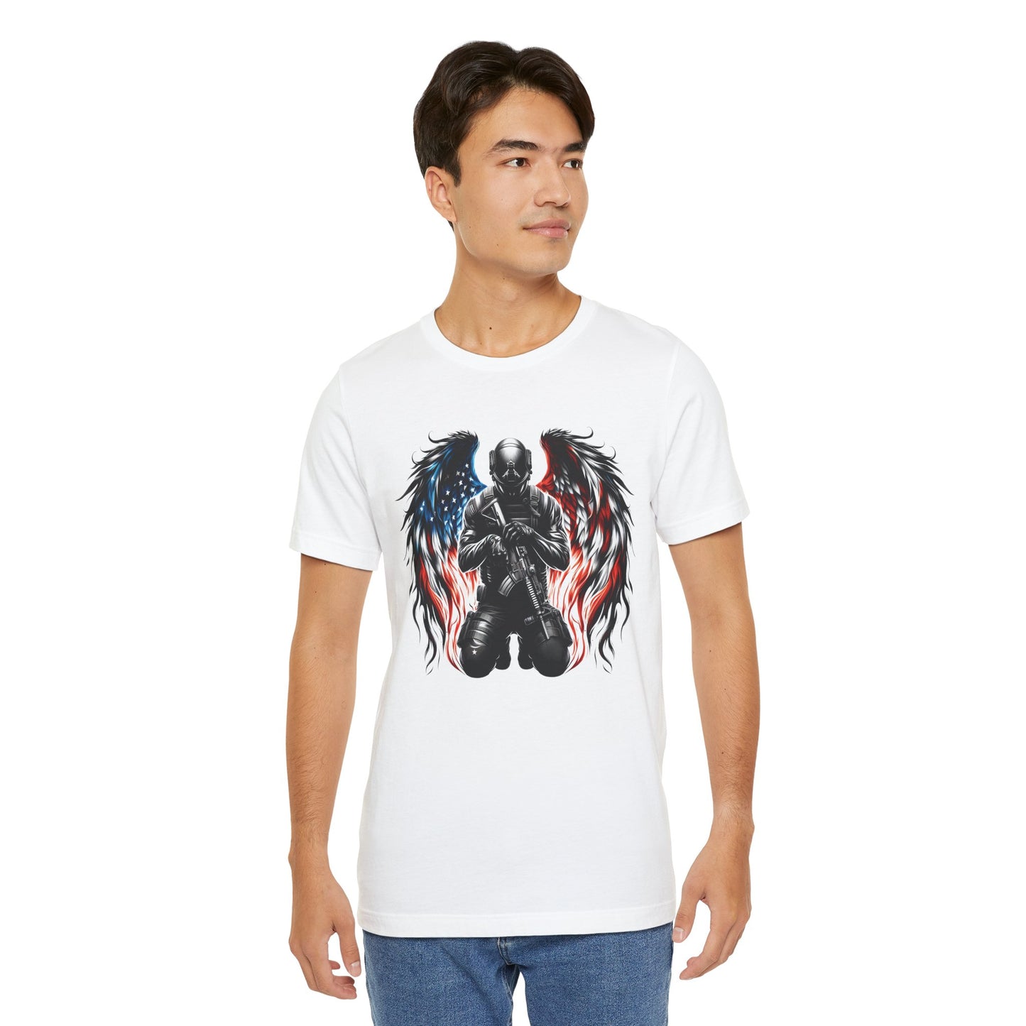 Patriotic Soldier with Angel Tee