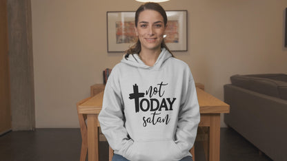 Sweatshirt, Not Today Satan, Anti-Satan, Funny Crewneck, Unisex Graphic Jumper, Gift for Him Her, Sarcastic Apparel